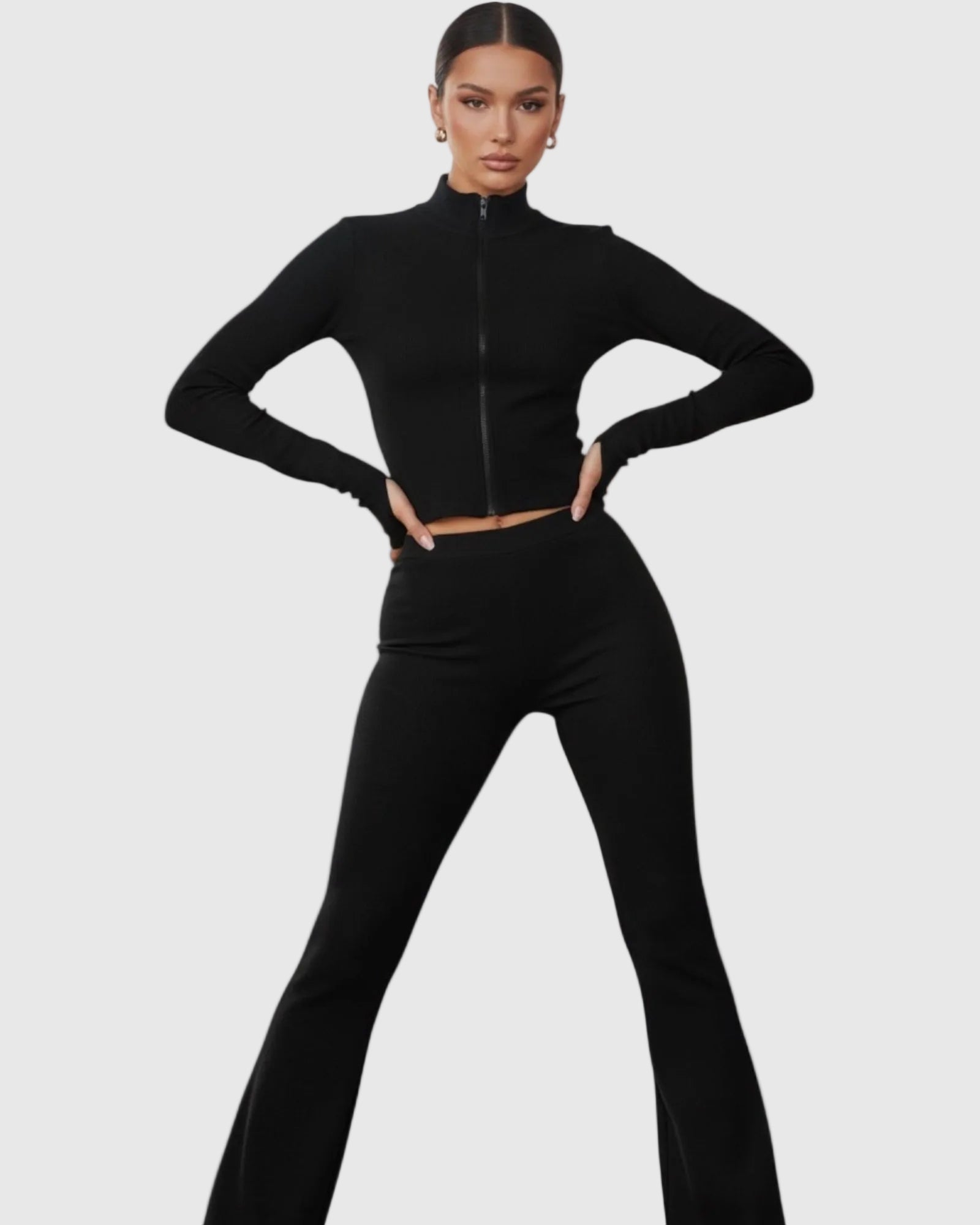 Ensemble Crop Top Pantalon Droit