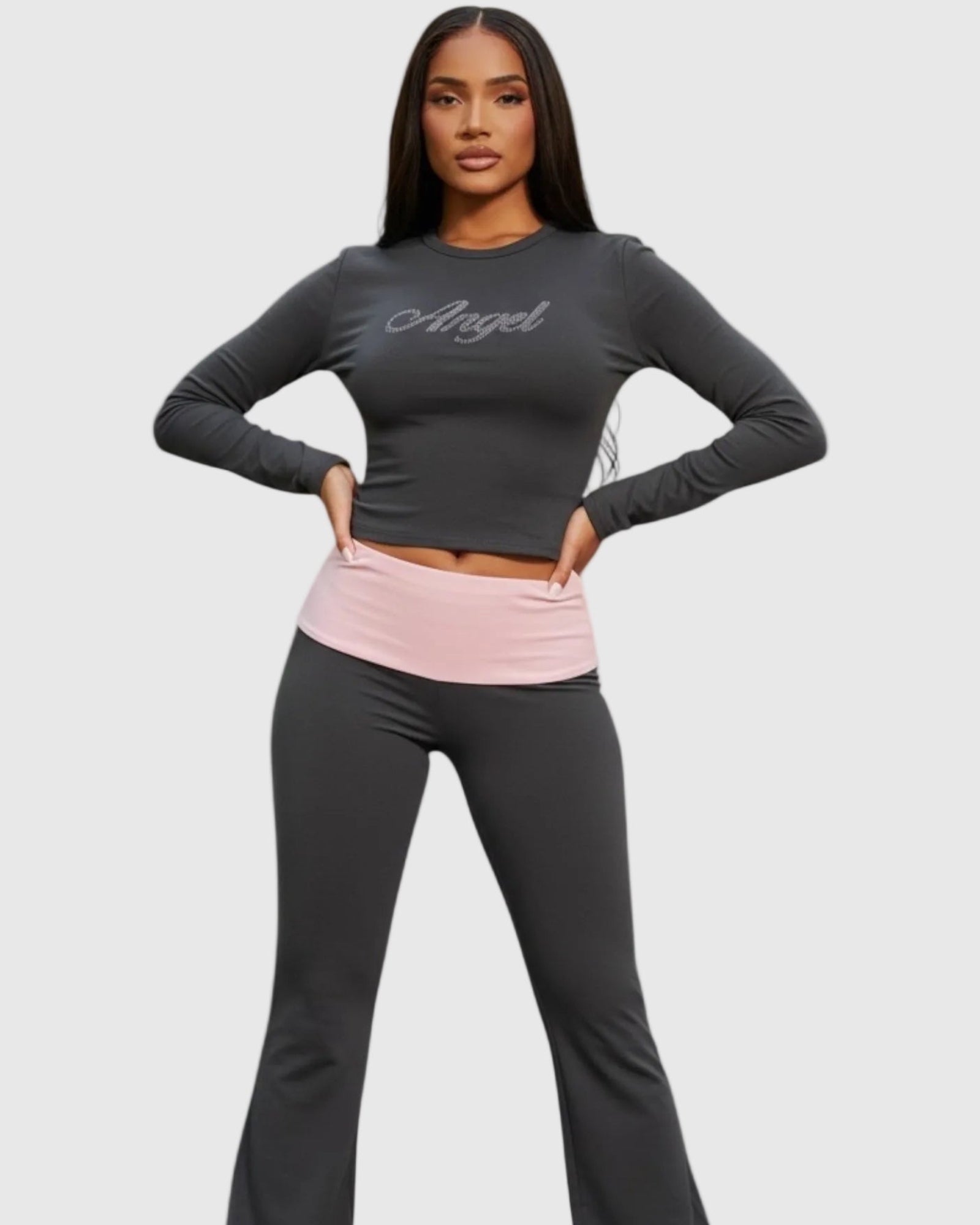Ensemble Crop Top Pantalon Évasé
