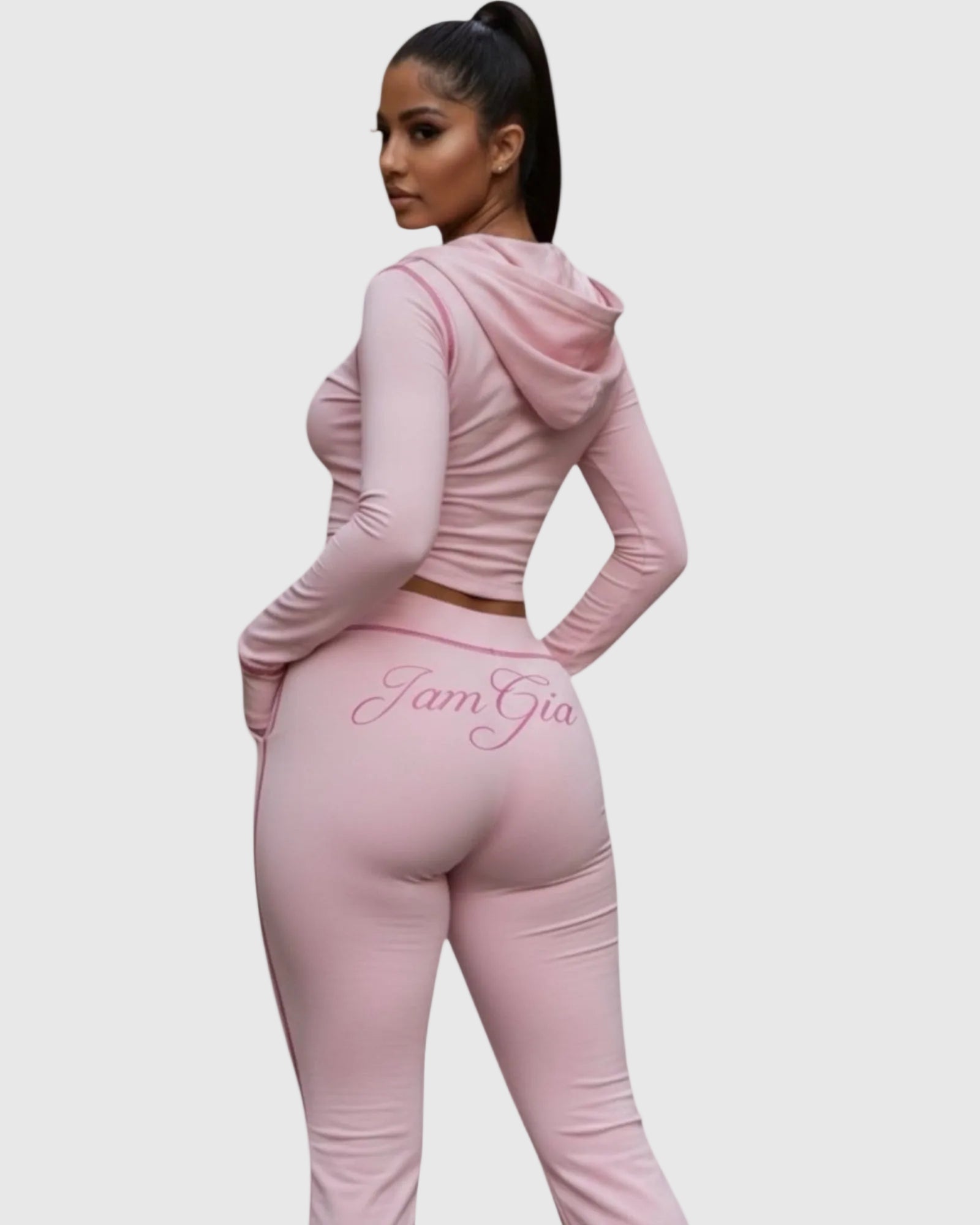 Ensemble Sport Pantalon Évasé Rayé