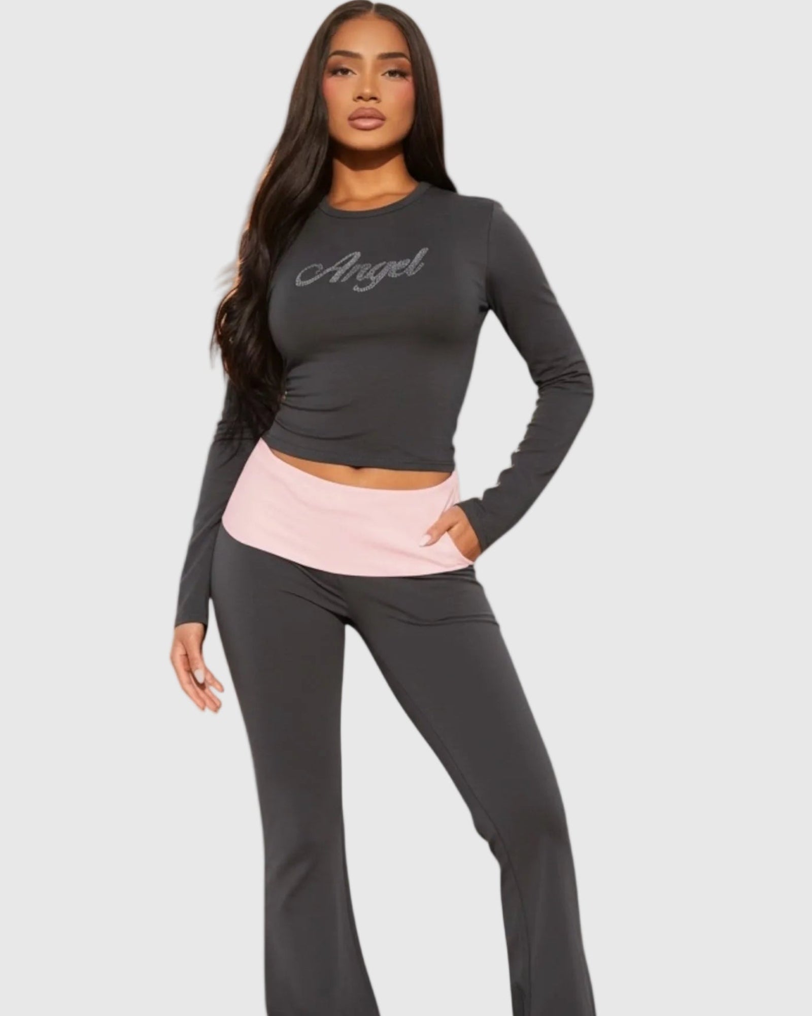 Ensemble Crop Top Pantalon Évasé